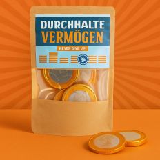 Schokoladen Münzen DURCHHALTEVERMÖGEN