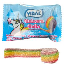 Regenbogen Fruchtgummirolle Vidal UNICORN ROLLS