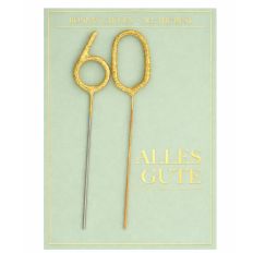 Mini Wondercard zum 60. Geburtstag „Alles Gute“ (Farbe grün)