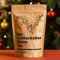 Zimt-Apfel Tee „Der Lichterketten Chaos Tee“ – Witziges Mitbringsel für die Adventszeit