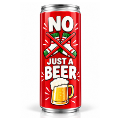 Dosenbier „No Socks – Just a Beer“