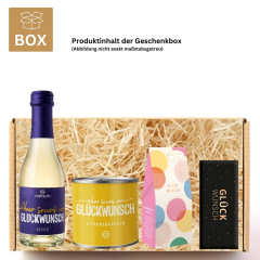 Geschenkbox „Bestanden! Herzlichen Glückwunsch“ (Set 1)