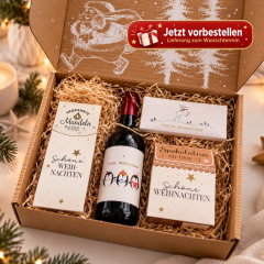 Gef&uuml;llte Geschenkbox Weihnachten &ndash; Weihnachtsgeschenk &bdquo;Frohes Fest ihr Lieben&ldquo; (Set 7)