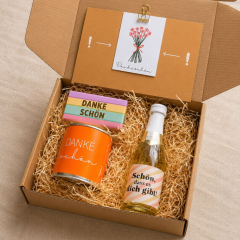 Befüllte Geschenkbox Danke – Geschenk „Dankeschön“ (Set 5)