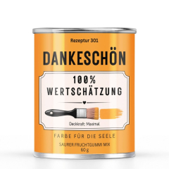 Saurer Fruchtgummi Mix Rezeptur 301 – Dankeschön – 100% Wertschätzung