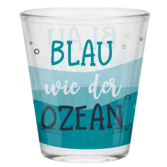 Schnapsglas Shotglas Blau wie der Ozean