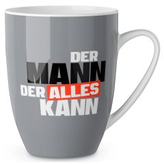 Becher Porzellan „Der Mann der alles kann“ – Geschenk für Kollegen und Freunde