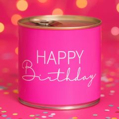 Cancake – Kuchen in der Dose „Happy Birthday“ - neon pink