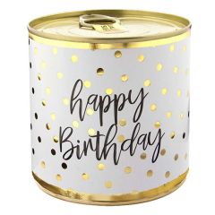 Cancake – Kuchen in der Dose „Happy Birthday“ – Dots (Zitronenkuchen)