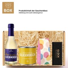 Geschenkbox „Bestanden! Herzlichen Glückwunsch“ (Set 1)