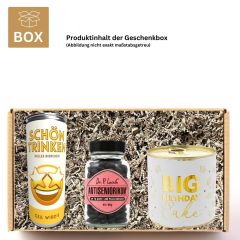 Geschenkbox Geburtstag – Lustiges Geburtstagsgeschenk „Der Lack ist ab“ (Set 4)