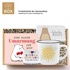 Geschenkbox Aufmunterung – Fühl dich fest gedrückt! (Set 2)