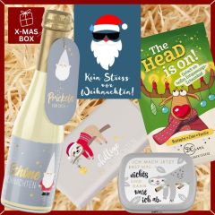 Geschenkbox „Kein Stress vor Weihnachten!“ - Lustiges Weihnachtsgeschenk (Set 9)