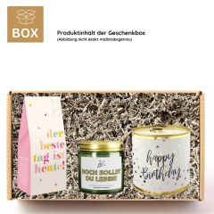 Geschenkbox Geburtstag – Geburtstagsgeschenk „Das beste Alter ist jetzt!“ (Set 2)