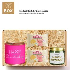 Gefüllte Geschenkbox zum Geburtstag – Geschenkset „Konfetti regnen“ (Set 6)