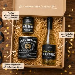 Geschenkbox zum Geburtstag „Glückwunsch!“ (Set 1)