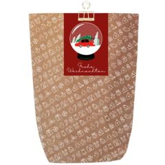 Schöne Geschenkverpackung für Weihnachtsgeschenke „Frohe Weihnachten“ (Motiv Schneekugel)