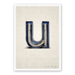 Postkarte Buchstabe U