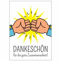 Geschenktüte Mitarbeitergeschenk „Dankeschön für die gute Zusammenarbeit“ - zum Befüllen