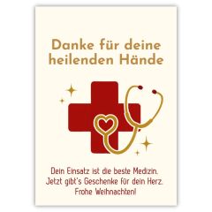 Minicard Weihnachten Danke für deine heilenden Hände