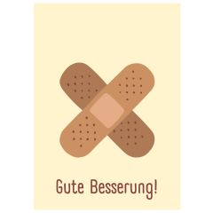 Geschenktüte Gute Besserung - zum selber Befüllen (Motiv Pflaster)
