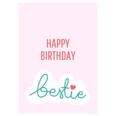 Geschenktüte Geburtstagsgeschenk „Happy Birthday Bestie“ – zum Befüllen
