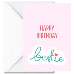 Minicard zum Geburtstag „Happy Birthday Bestie“