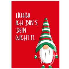 Geschenktüte für Wichtelgeschenk "Huhu! Ich bin`s dein Wichtel" - zum Befüllen