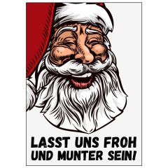 Lustige Geschenkverpackung für Weihnachtsgeschenke – „Froh und munter sein!“ – zum Befüllen
