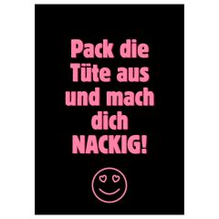 Lustige Geschenktüte „Mach dich nackig – Zum Befüllen –