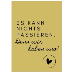Minicard zur Aufmunterung "Es kann nichts passieren ..."