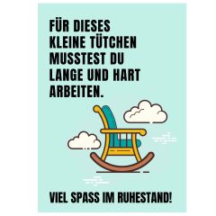 Minicard „Viel Spaß im Ruhestand!“