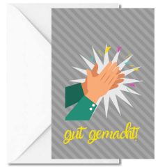 Personalisierbare Grußkarte zur Belohnung „Gut gemacht!“