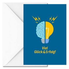 Personalisierbare Grußkarte „Viel Glück & Erfolg“
