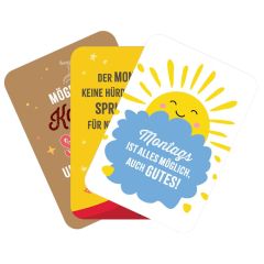50 Kärtchen für den Wochenstart “Montags-Orakel“ – lustige Kollegengeschenk