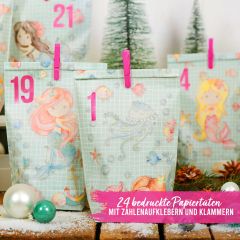 Adventskalender MEERJUNGFRAU - Tüten-Set zum Befüllen
