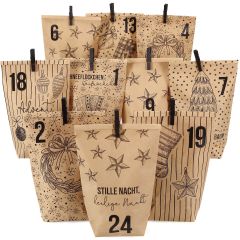 DIY Adventskalender Tüten Set – HEILIGE NACHT – zum Befüllen