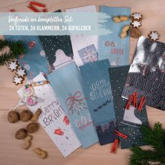 Adventskalendertüten Set zum selber Befüllen – CHRISTMAS BLAU ROT