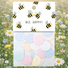Blumensamenkonfetti „Bee Happy“ - Kleiner Blumenersatz