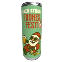 Dosenbier „Kein Stress – Frohes Fest!“ – Lustiges Weihnachtsbier