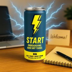 Energy Drink fürs Onboarding - Blitzstart