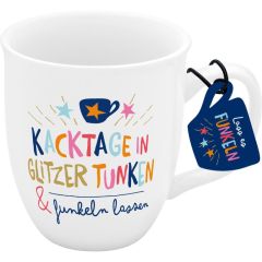 Espressotasse „Kacktage in Glitzer tunken“
