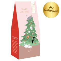  Geschenktüte „Fröhliche Weihnachten“ – Weihnachtsgeschenk für Katzenfans (Set 7)