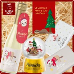 Gefüllte Geschenkbox „Slow Christmas“ – Lustiges Weihnachtsgeschenk in der Box (Set 2)