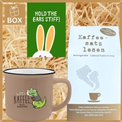 Geschenkbox lustige Aufmunterung „Hold the ears stiff!“ (Set 2)