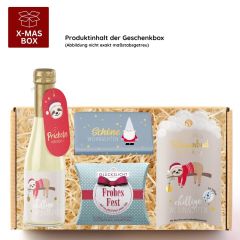 Geschenkbox „Kein Stress vor Weihnachten!“ - Lustiges Weihnachtsgeschenk (Set 7)