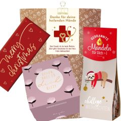 Geschenktüte Weihnachten – Weihnachtsgeschenk für Ärztin „heilende Hände“ (Set 2)