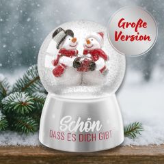 Große Schneekugel „Schön, dass es dich gibt“ – schöne Weihnachtsdeko und Geschenkidee