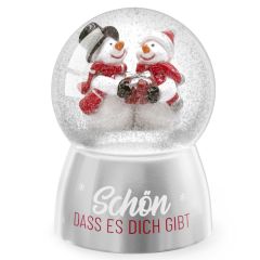 Große Schneekugel „Schön, dass es dich gibt“ – schöne Weihnachtsdeko und Geschenkidee