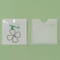 Kleiner Glücksbringer Drahtornament Glücksklee